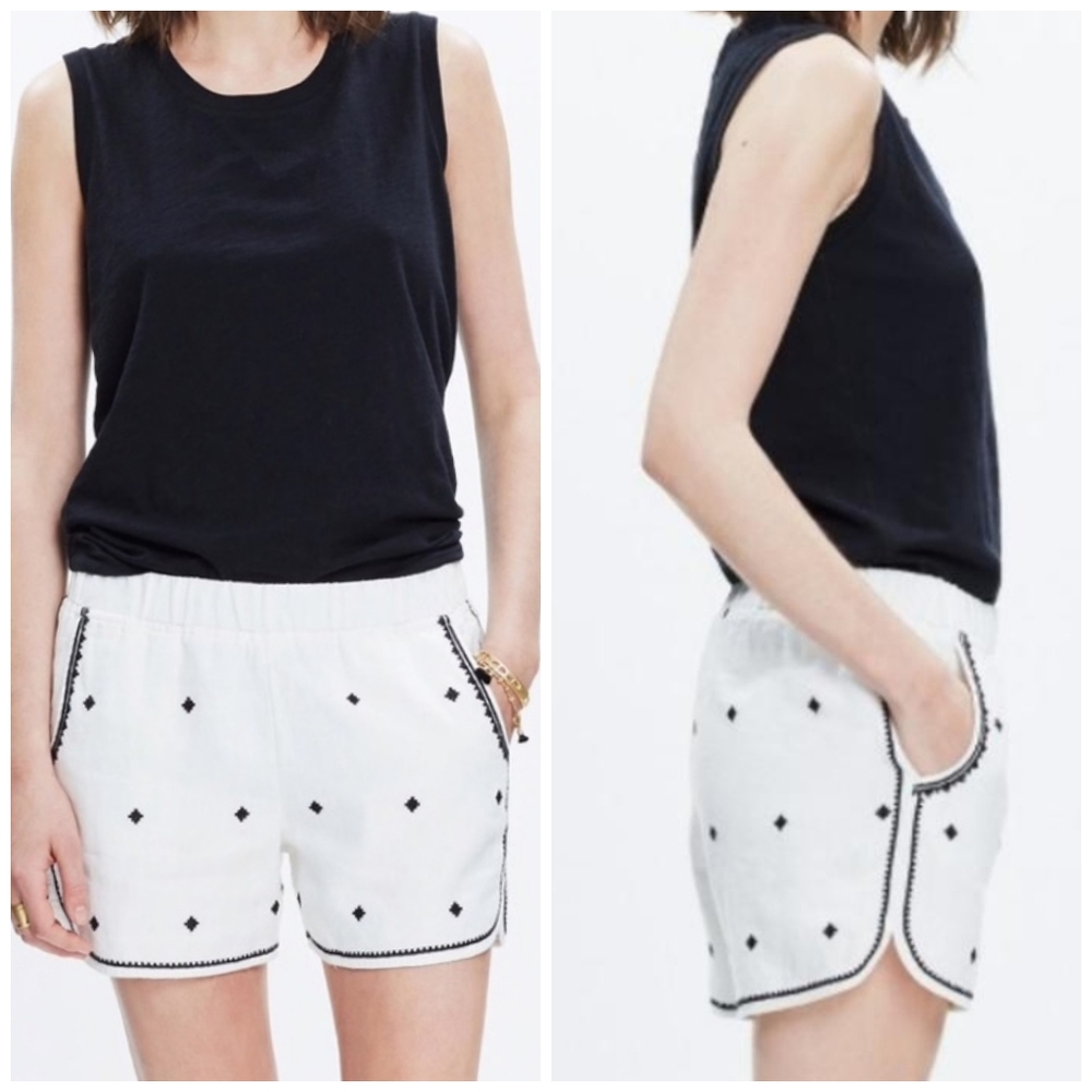 Madewell Pull On Linen Shorts size small